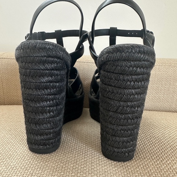 Saint Laurent Black Wedge Heels - Picture 11 of 14